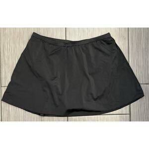 Trimshaper Women's Black Swim Skort/Skirt Slimming Built-In Brief Size 16 NWT